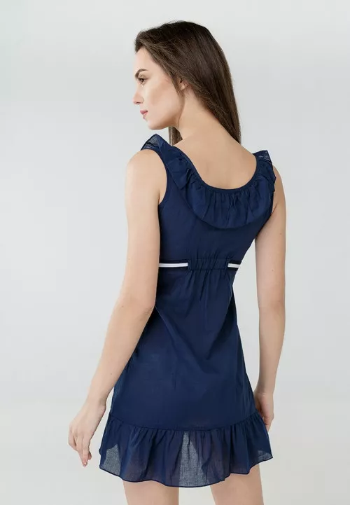 Синее пляжное платье мини Ora 19011/1