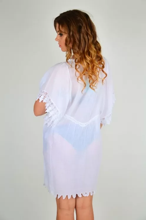 Платье мини на пляж с коротким рукавом Iconique...